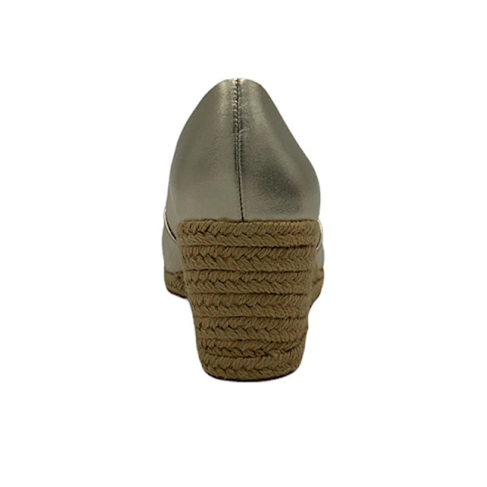 Jack Rogers Criss-Cross Wedge Espadrilles Palmer Platinum - Medium - Picture 4 of 5